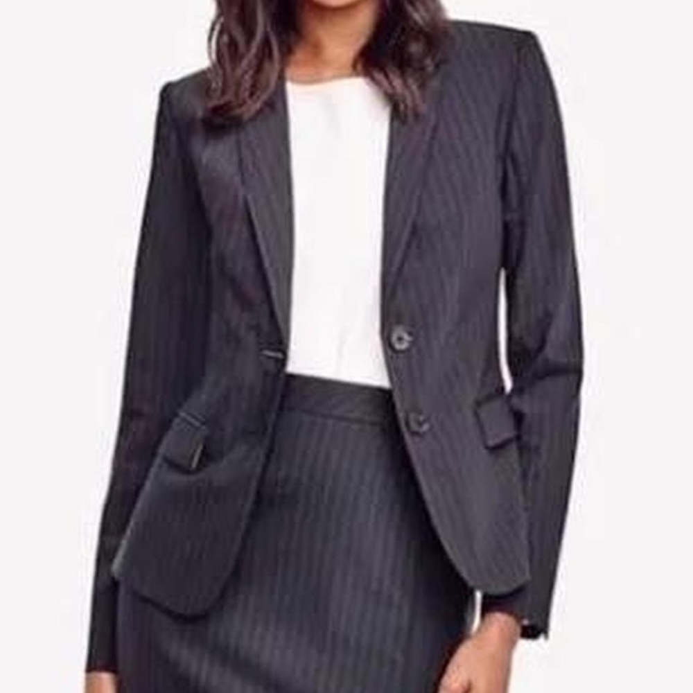 Pinstripe Oversized Blazer